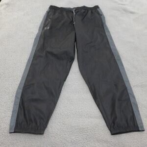Under Armour Pants Mens XL Windbreaker Track Black Storm Running Drawstring